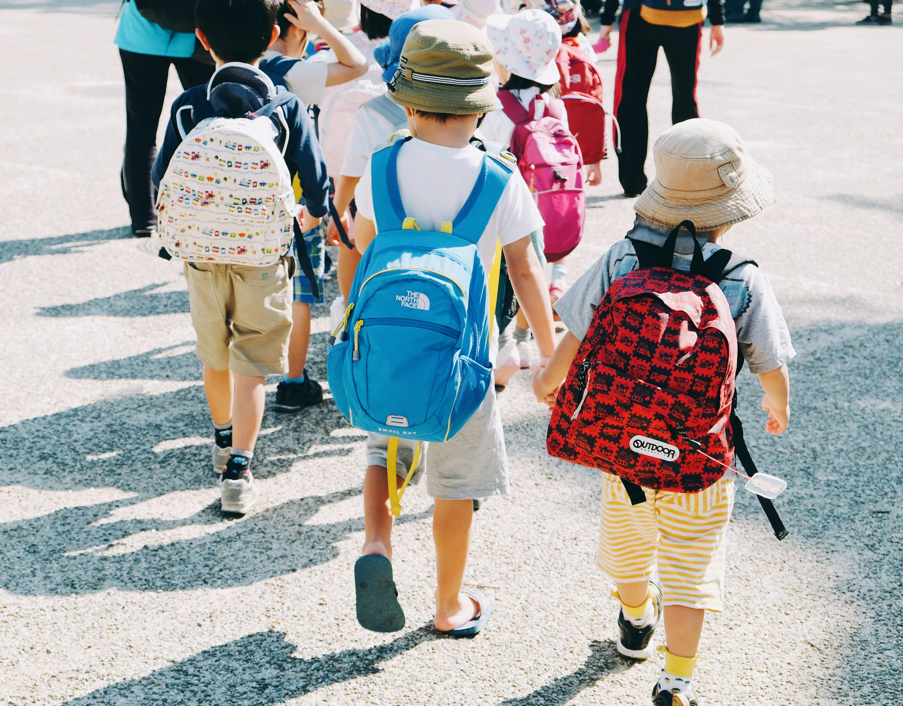Children going to school